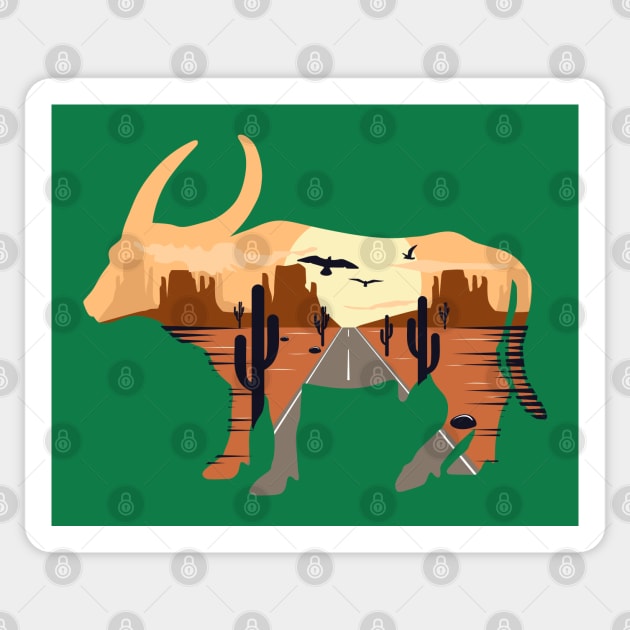 buffalo animal dessert Sticker by Mako Design 